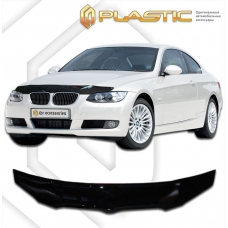Дефлектор капота BMW 3 Series 2005-2011 (Серия "Хром" серебро)