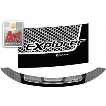 Дефлектор капота (exclusive) Ford Explorer (Classic черный) 