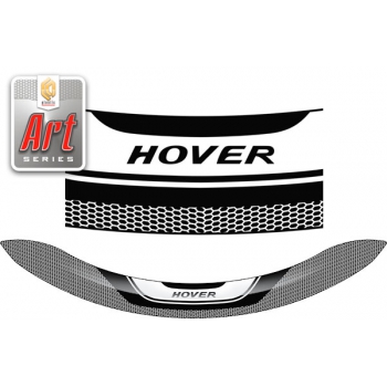 Дефлектор капота Great Wall Hover H5 (Серия "Art" серебро) 