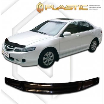 Дефлектор капота Honda Accord (Серия "Хром" серебро) (2006-2008)