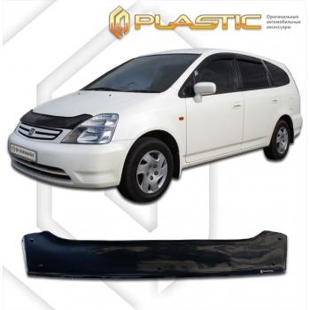 Дефлектор капота Honda Stream (Серия "Хром" золото) 