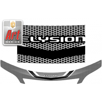 Дефлектор капота (exclusive) Honda Elysion (Серия "Art" черная) 