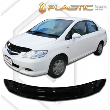 Дефлектор капота Honda Fit Aria (Classic черный) (2005-2009)