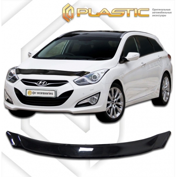 Дефлектор капота Hyundai i30 универсал (Серия "Хром" золото) 