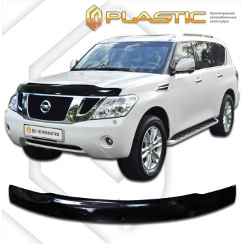 Дефлектор капота (exclusive) Nissan Patrol (Серия "Хром" серебро)