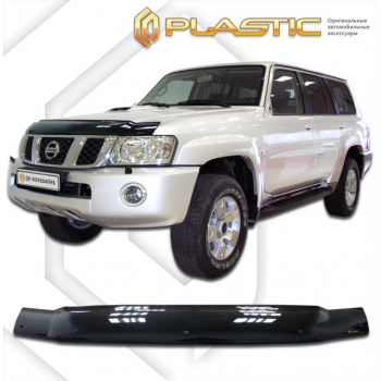 Дефлектор капота Nissan Patrol 2005-2010  (Classic черный)