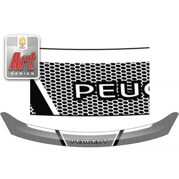 Дефлектор капота Peugeot 408 седан (Серия "Art" графит)