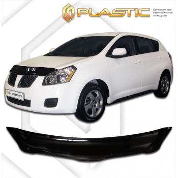 Дефлектор капота Pontiac Vibe (2008-2010) (Серия "Хром" серебро)