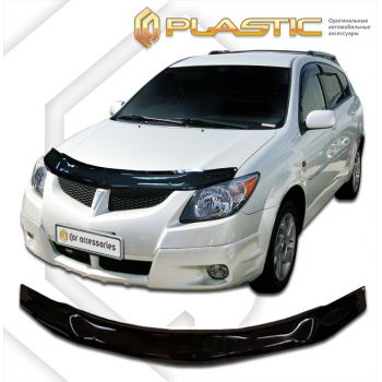 Дефлектор капота Pontiac Vibe (Серия "Хром" серебро)