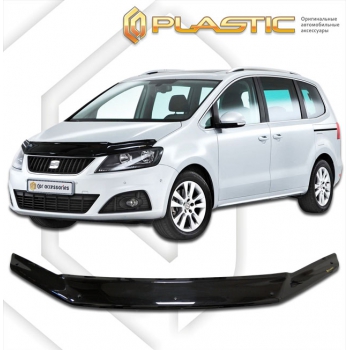 Дефлектор капота Seat Alhambra (Серия "Хром" золото)