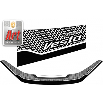 Дефлектор капота ВАЗ Lada Vesta, Vesta Sport седан (Серия "Art" черная)