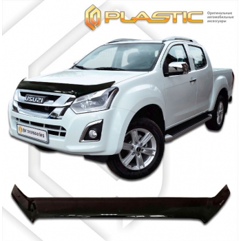 Дефлектор капота Isuzu D-max Extended Cab (Серия "Хром" серебро)