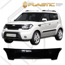 Дефлектор капота Kia Soul 2008-2011 (Classic черный)