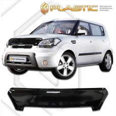 Дефлектор капота Kia Soul 2012-2014 (Classic черный)