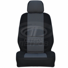 "А10" Renault Duster I пок. (2010-2015) / Nissan Terrano III пок. (2014-н.в.) 2/3, +airbag; ЧЕРНЫЙ; экокожа-ЖАККАРД